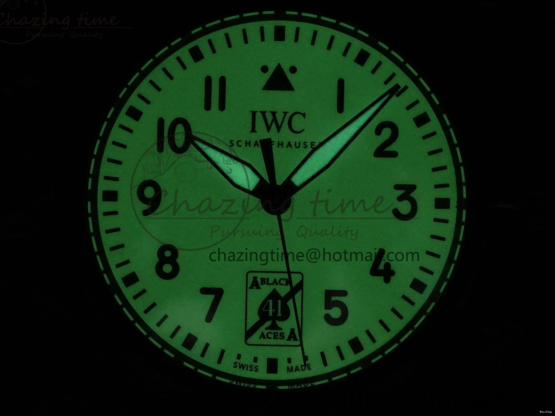 MIROTIME 0521 Pilot Black Ace BLSF 1:1 Best Edition White Lume Dial on Black Nylon Strap MIYOTA OnTrend 7021